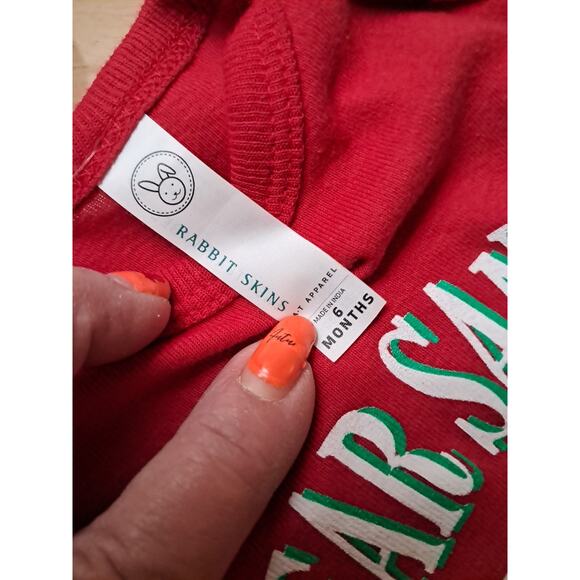 Rabbit Skins Apparel Baby Unisex Size 6 Months Red - Picture 3 of 5